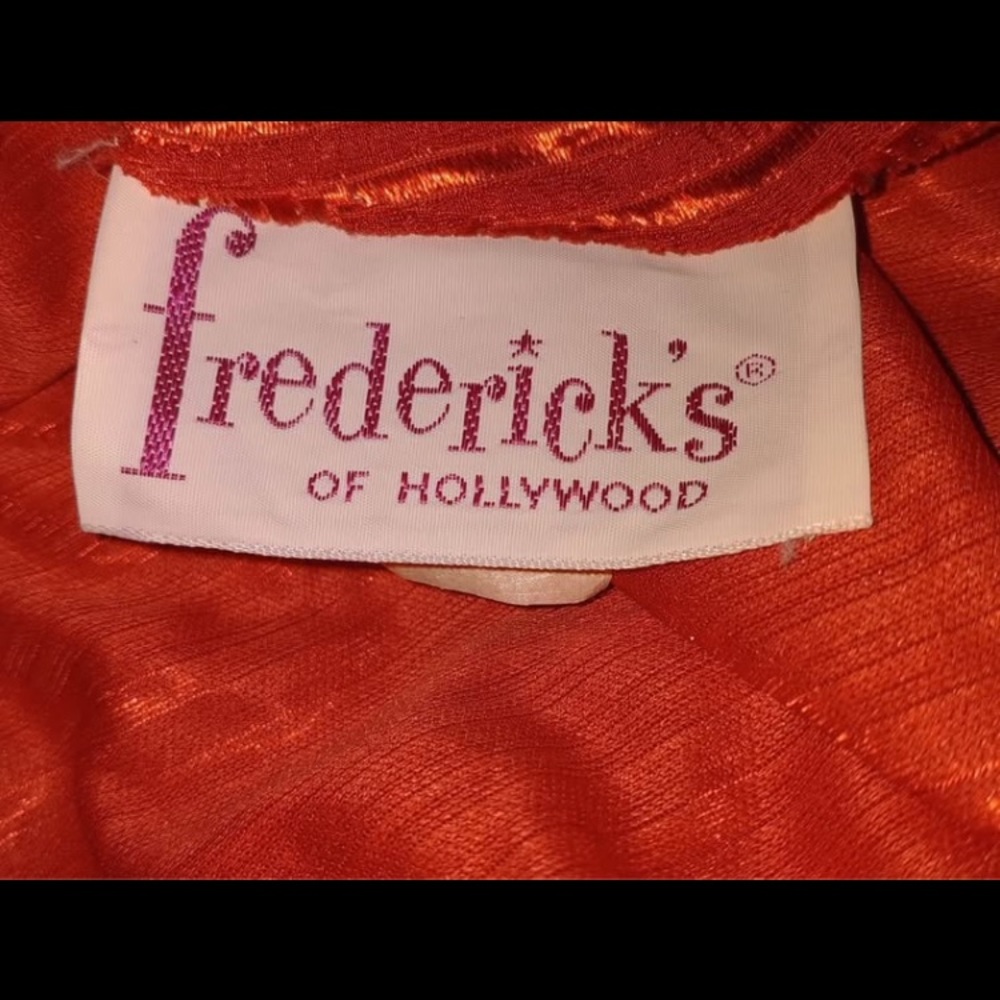 Vintage Frederick's of Hollywood Vibrant Orange one shoulder Jumpsuit - Picture 2 of 3